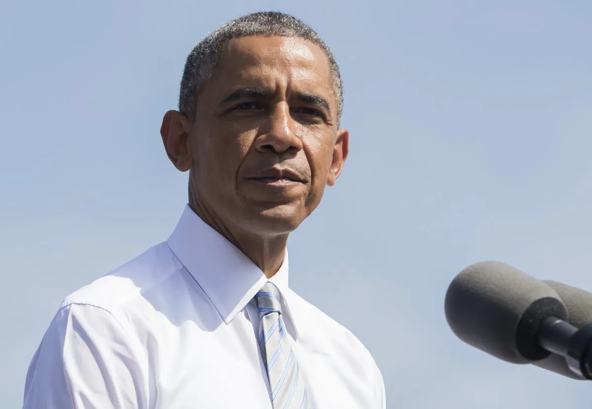 US President Barack Obama speaks in San Dimas, California, Oct. 10, 2014. (Saul Loeb/AFP/Getty Images)