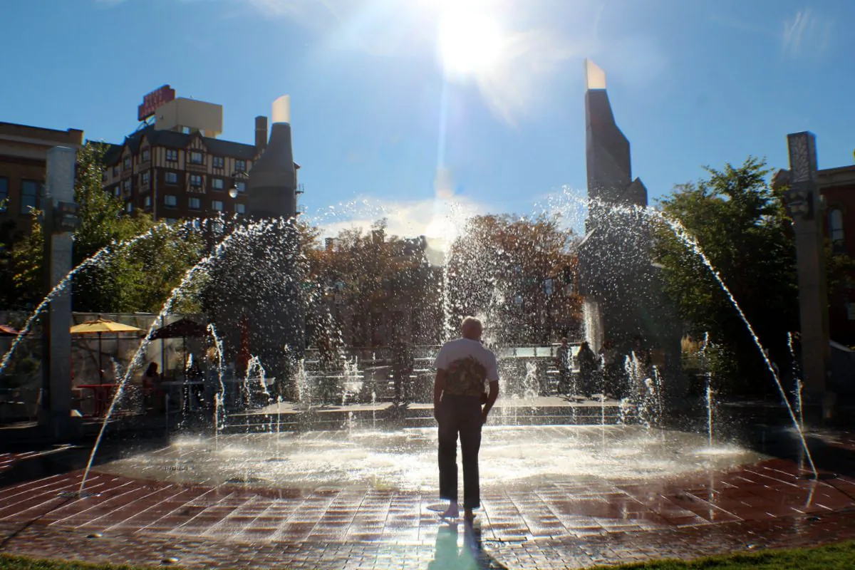 Rapid City is called the City of Presidents. Life size bronze sculptures grace every corner. Main Street Square is a magnificent open space for concerts and water play in summer, ice skating in winter. (Myriam Moran copyright 2014)