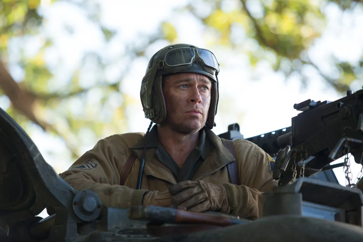 This photo released by Sony Pictures Entertainment shows Brad Pitt as Sgt. Don Wardaddy Collier in Columbia Pictures' "Fury." (AP Photo/Sony Pictures Entertainment, Giles Keyte)