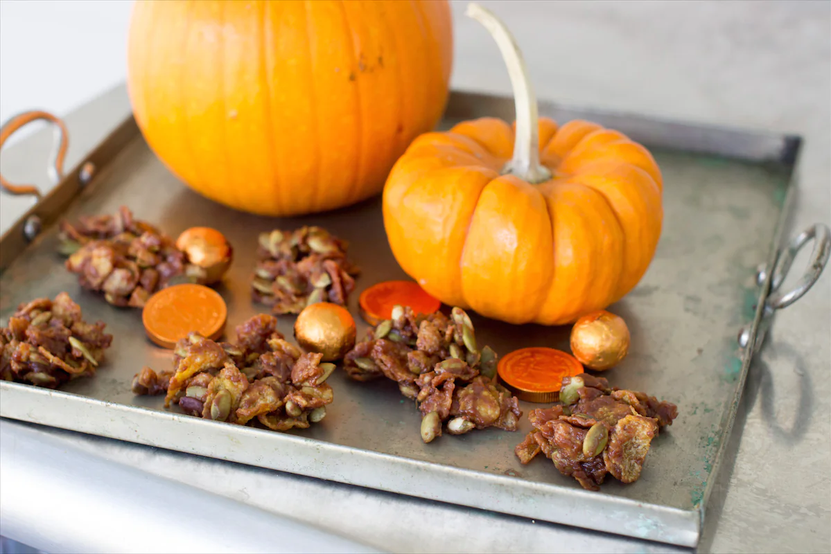 Spicy-Sweet Mole Pumpkin Seed Clusters. (AP Photo/Matthew Mead)