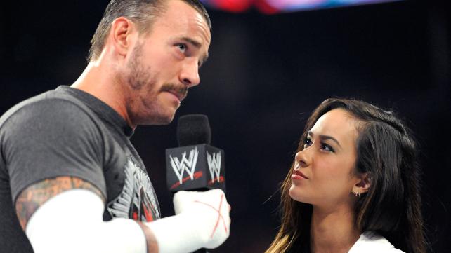 CM Punk and AJ Lee in a file photo. (WWE)