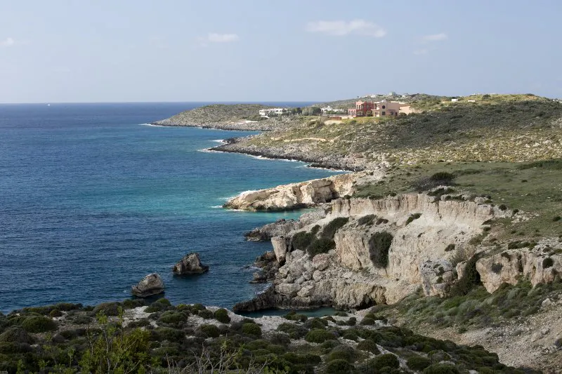 A beach near Stavros accessed by the cliffs you see - courtesy Jay Thomas