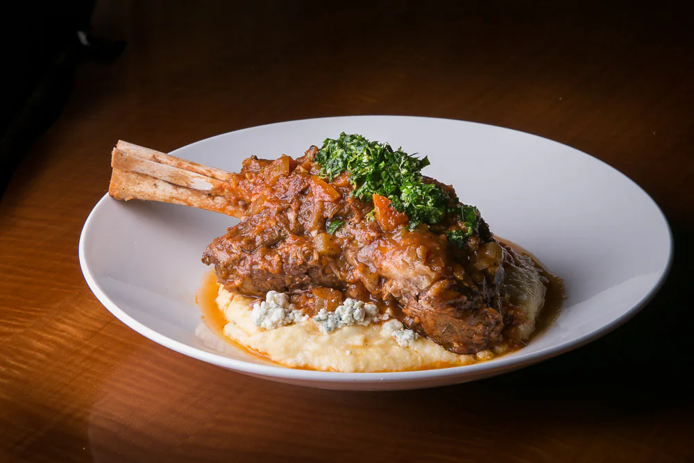 Lamb Shank with Gorgonzola. (Courtesy of Trattoria Bianca)