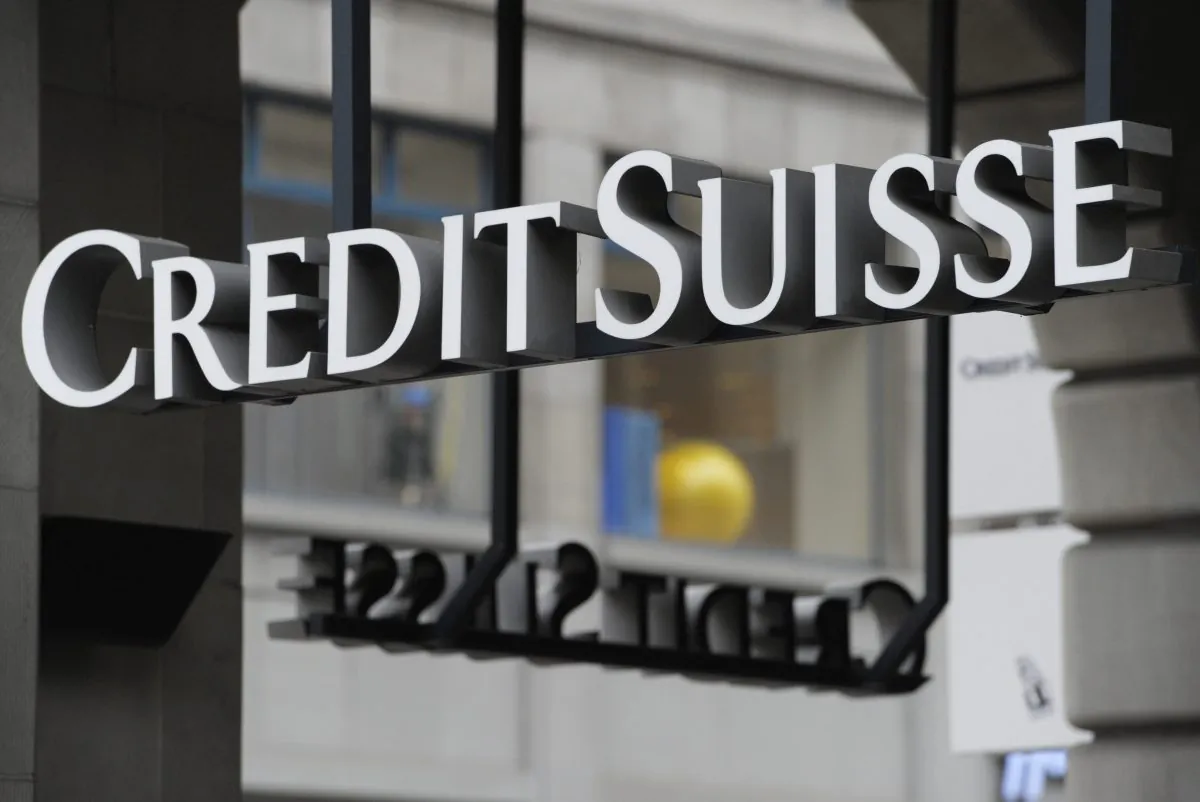 The logo of Swiss bank Credit Suisse in Zurich, Switzerland, on Oct. 11, 2011. Credit Suisse posted a 3rd-quarter profit Thursday, Oct. 23, 2014, more than double from a year ago, benefiting from cost cutting, brisk business in emerging markets and the services it provides for wealthy clients. Reporting a profit of 1.025 billion Swiss francs (US$ 1.07 billion), Switzerland's 2nd-largest bank credited the huge jump from the 454 million francs that it posted for July-to-Sept. 2013 to continued cost cutting drives, stable revenues, and strong results in emerging markets for both its investment banking and wealth management divisions. (AP Photo/Keystone, Steffen Schmidt)
