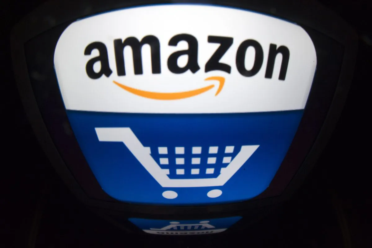 The Amazon logo. (Lionel Bonaventure/AFP/Getty Images)