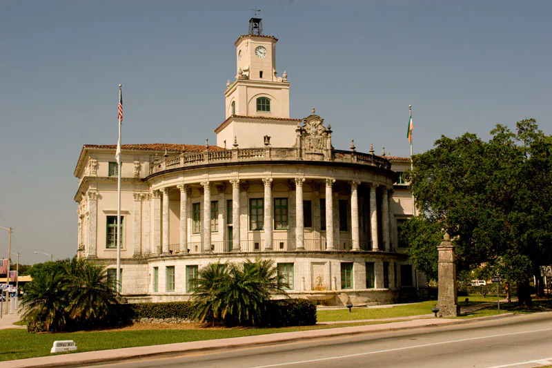 Coral Gables City Hall, Miami, Florida, USA. Coral Gables City Hall is the Spanish Renaissance style favored by George Merrick. (Shutterstock*)