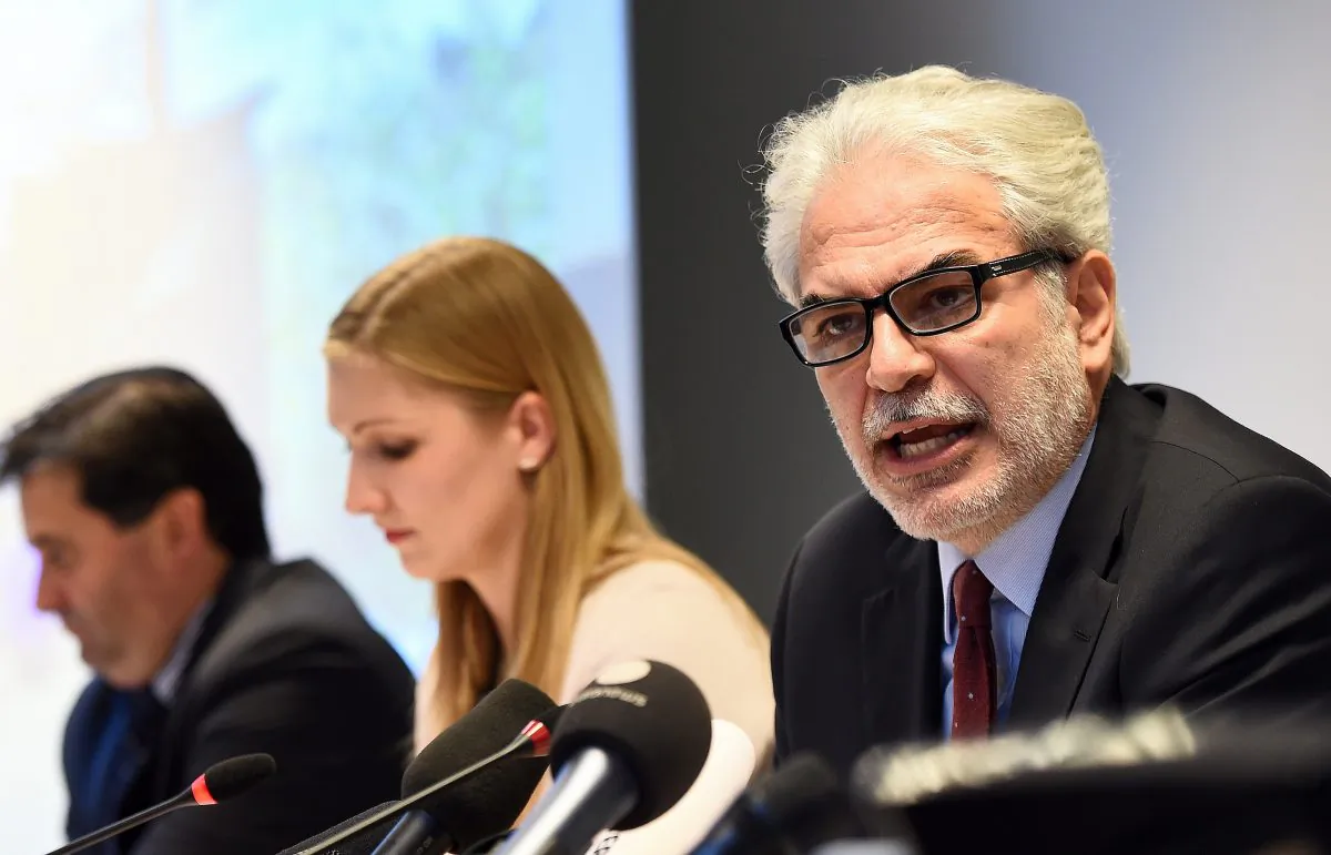 EU Commissioner-elect for humanitarian aid and crisis management and special coordinator on Ebola, Christos Stylianides at the EU Emergency Response Coordination Centre in Brussels, October 27, 2014. (Emmanuel Dunand/AFP/Getty Images)