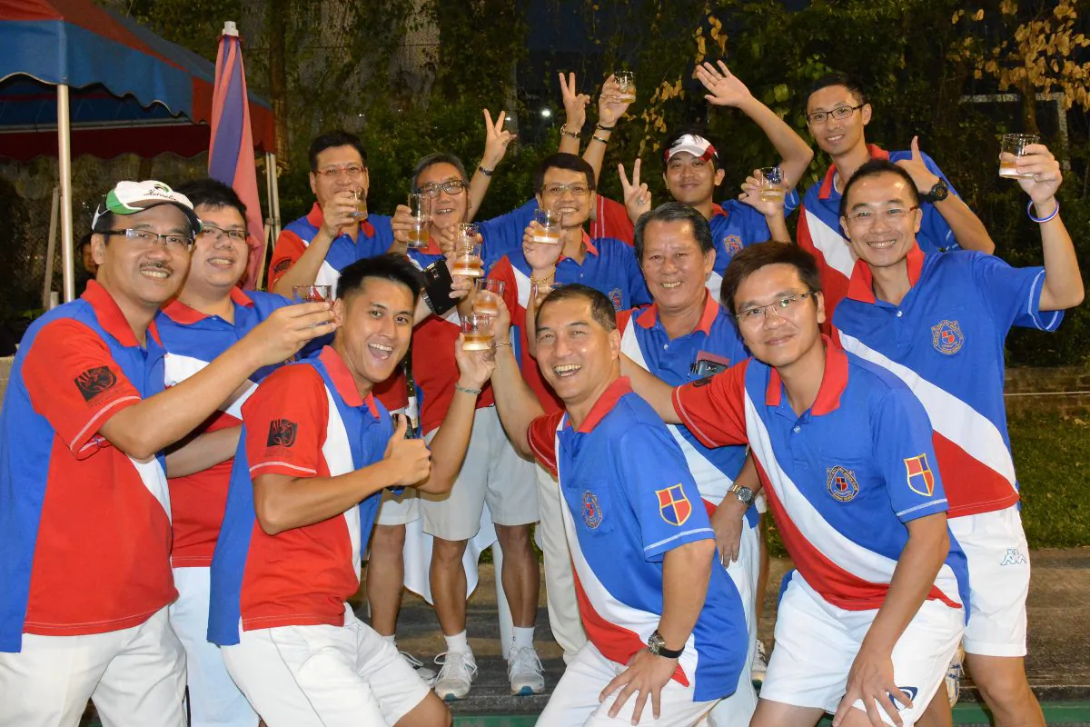 A jubilant Kowloon Bowling Green Club team-A celebrates their 9th title in the top flight, on their home green, on Saturday Oct 25, 2014, after missing out to Kowloon Cricket Club in the last two years.
Photo Credit:
Stephanie Worth