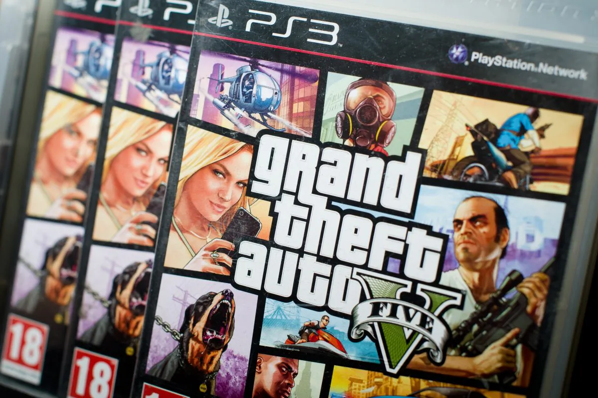 An article stating Rockstar has confirmed the next Grand Theft Auto (GTA 6) will take place in Chicago is bogus. Close view of the packaging of the console game Grand Theft Auto 5 at the midnight opening of the HMV music store in central London on September 17, 2013. (Leon Neal/AFP/Getty Images)