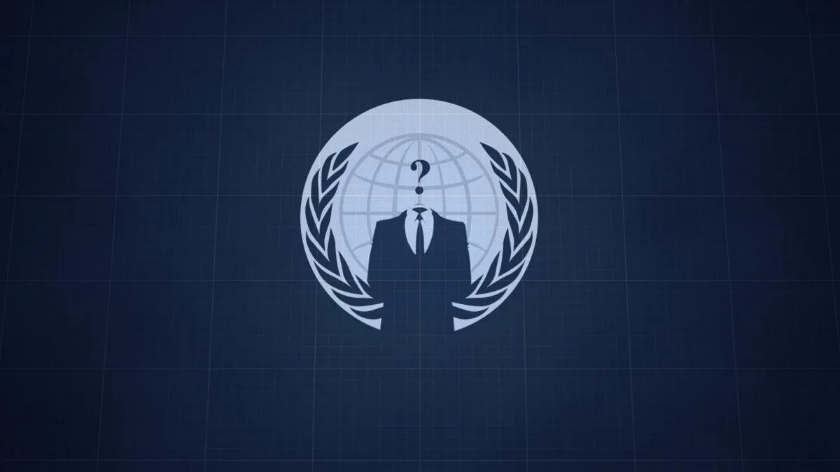 The logo of hacker group Anonymous is shown in a promotional image. Anonymous leaked the contact information of Hong Kong police officers to support pro-democracy protests. (Anonymous)