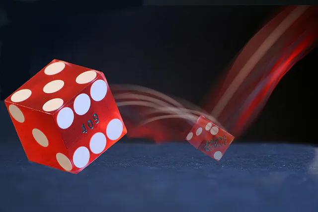 Spinning dice.