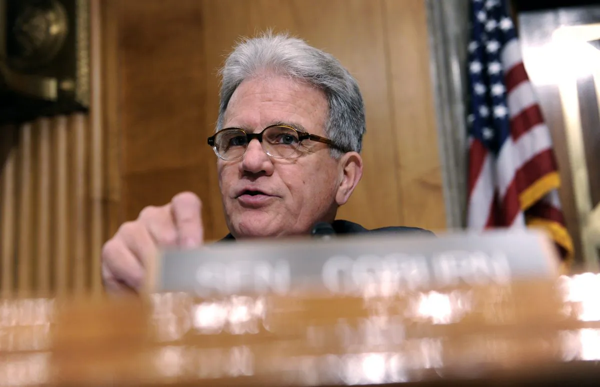 Sen. Tom Coburn, R-Okla. speaks on Capitol Hill in Washington on July 9, 2014. Coburn requested a Government Accountability Office report which showed nearly 60,000 veterans collected more than $3.5 billion in 2013 in military retirement pay, disability benefits from Veterans Affairs and disability checks from Social Security. Coburn said officials should fulfill promises to veterans, but work to streamline duplicative programs. (AP Photo/Susan Walsh)
