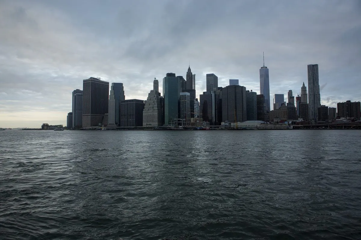 Lower Manhattan buildings are seen on Sept. 11. Commercial real estate company ARCP incorrectly included some Q1 income to calculate adjusted funds from operations for Q2. 
(Eric Thayer/Getty Images)