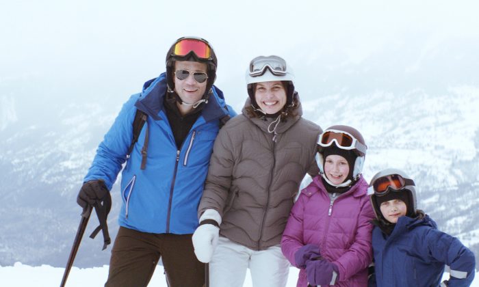 Johannes Bah Kuhnke, Lisa Loven Kongsli, Clara Wettergren, and Vincent Wettergren in a scene from the film “Force Majeure,” a Magnolia Pictures release. (AP Photo/Courtesy of Magnolia Pictures)
