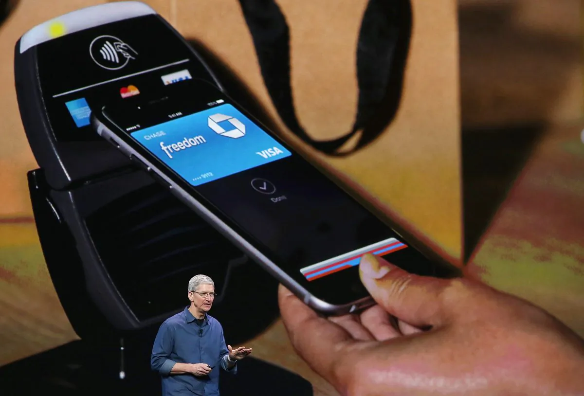 Apple CEO Tim Cook speaks during an Apple special event at the Flint Center for the Performing Arts on September 9, 2014 in Cupertino, California. Apple unveiled the Apple Watch wearable tech and two new iPhones, the iPhone 6 and iPhone 6 Plus. (Justin Sullivan/Getty Images)