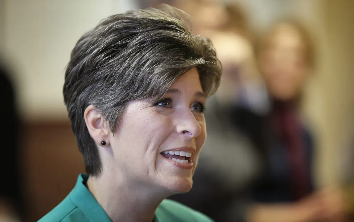 Sen. Joni Ernst (R-Iowa in a file photograph. (Charlie Neibergall/AP Photo)