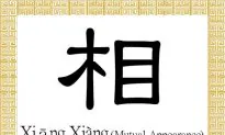 Chinese Character for Mutual, Appearance: Xiāng, Xiàng (相)