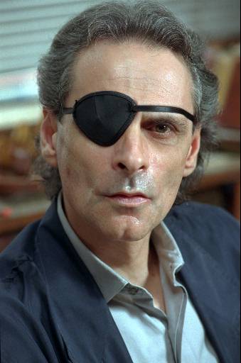 Attorney and author Andrew Vachss, photographed in New York July 12, 1996, wages a daily war in his battle against child abuse. As an attorney, Vachss represents children exclusively, and as a writer of fiction he brings his case before an even larger audience. The eyepatch is a legacy of a childhood injury. (AP Photo Mark Lennihan)