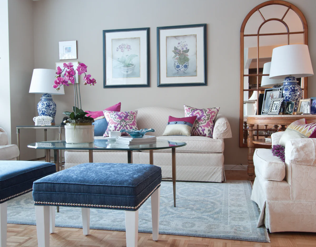Colour was a key design element in the light-filled living room.(CHT Media)