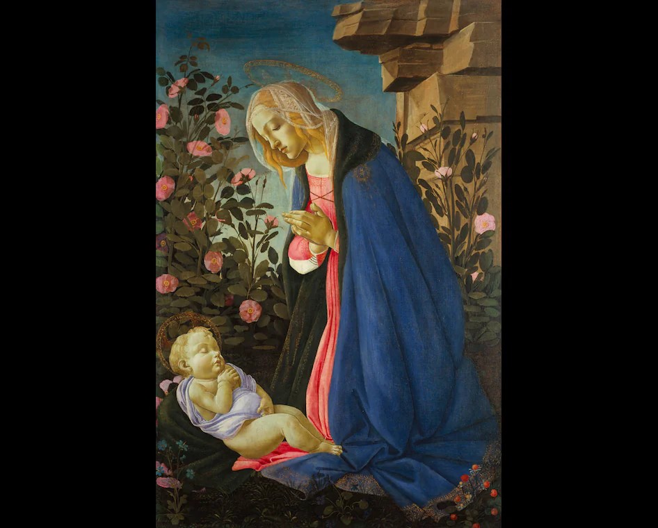 “The Virgin Adoring the Sleeping Christ Child,” circa 1485, by Sandro Botticelli. (Courtesy of the Frick Collection)