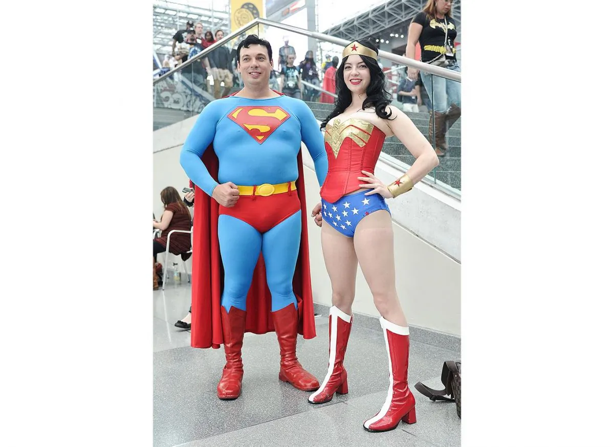 Comic Con attendees pose as Superman and Wonder Woman during the 2014 New York Comic Con at the Jacob Javits Convention Center on Oct. 9, 2014. (Daniel Zuchnik/Getty Images)