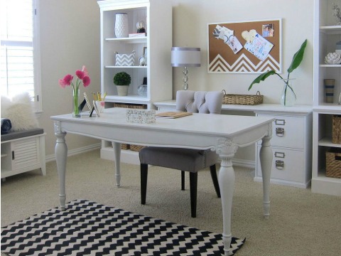 White and Bright Office (Hometalker Becky @This Is Happiness)