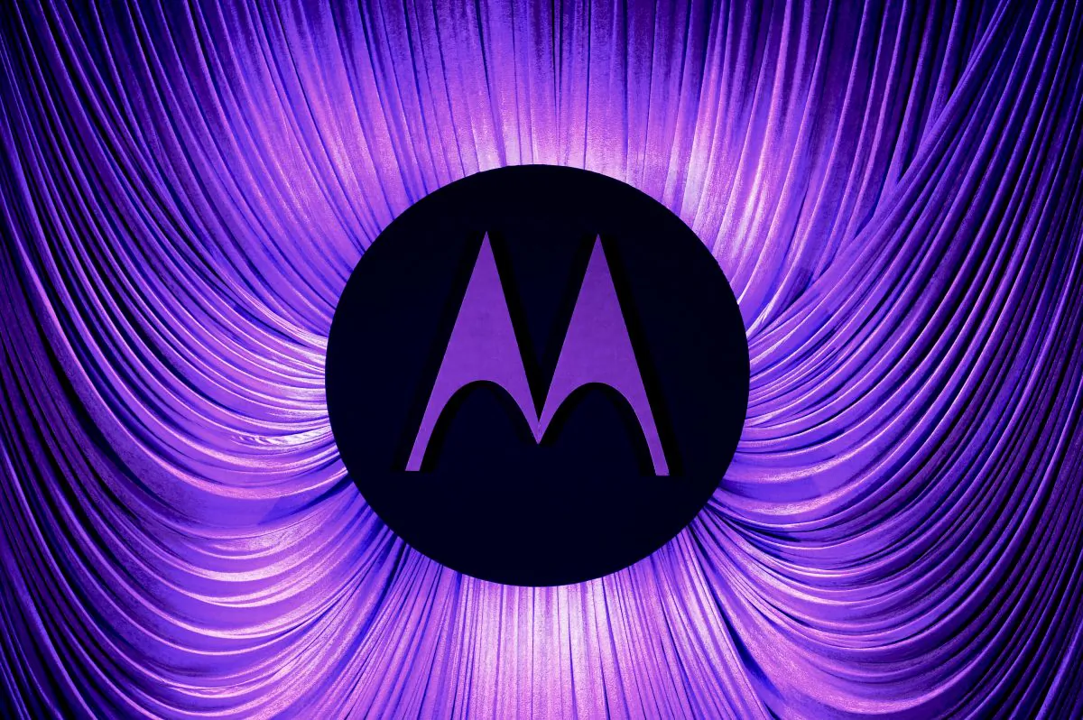 A Motorola logo is seen before a press conference by Motorola during the 2014 Mobile World Congress in Barcelona on Feb.25, 2014. (Josep Lago/AFP/Getty Images)