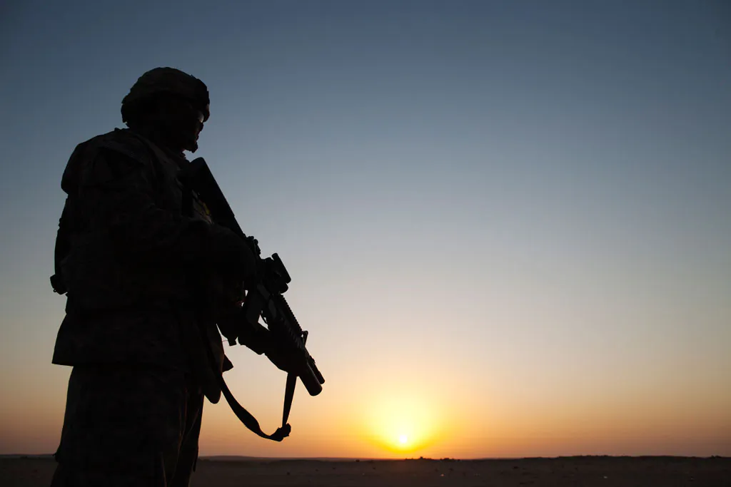 A U.S. soldier near Nasiriyah, Iraq, on Dec. 18, 2011. (Lucas Jackson/Getty Images)