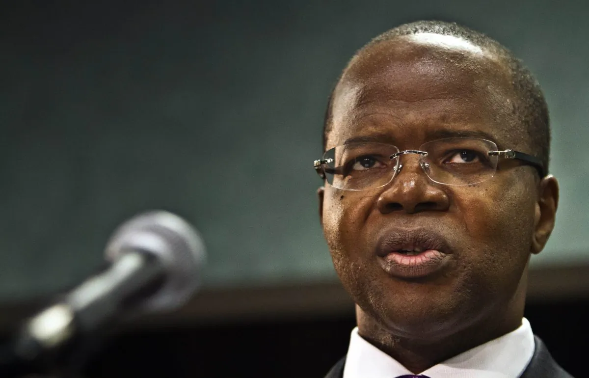 Brooklyn District Attorney Ken Thompson speaks during a press conference, Wednesday Oct. 15, 2014 in New York. Thompson launched an investigation of the Gate Avenue Mafia in September of 2013, the same month he took office as District Attorney. (AP Photo/Bebeto Matthews)