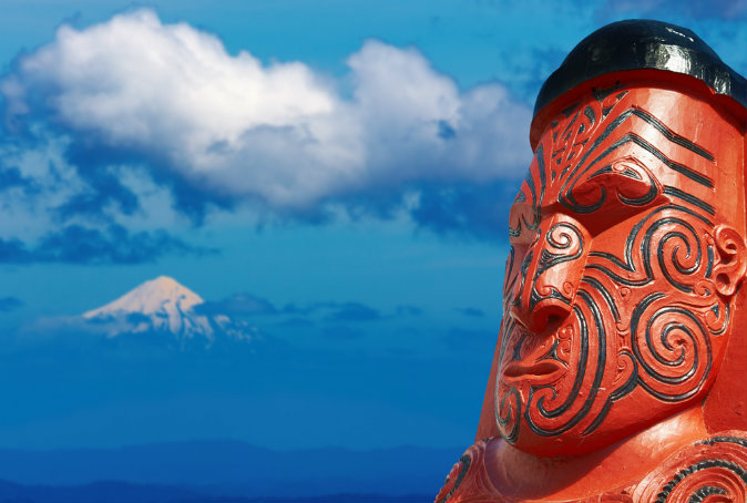 Traditional maori carving via Shutterstock*