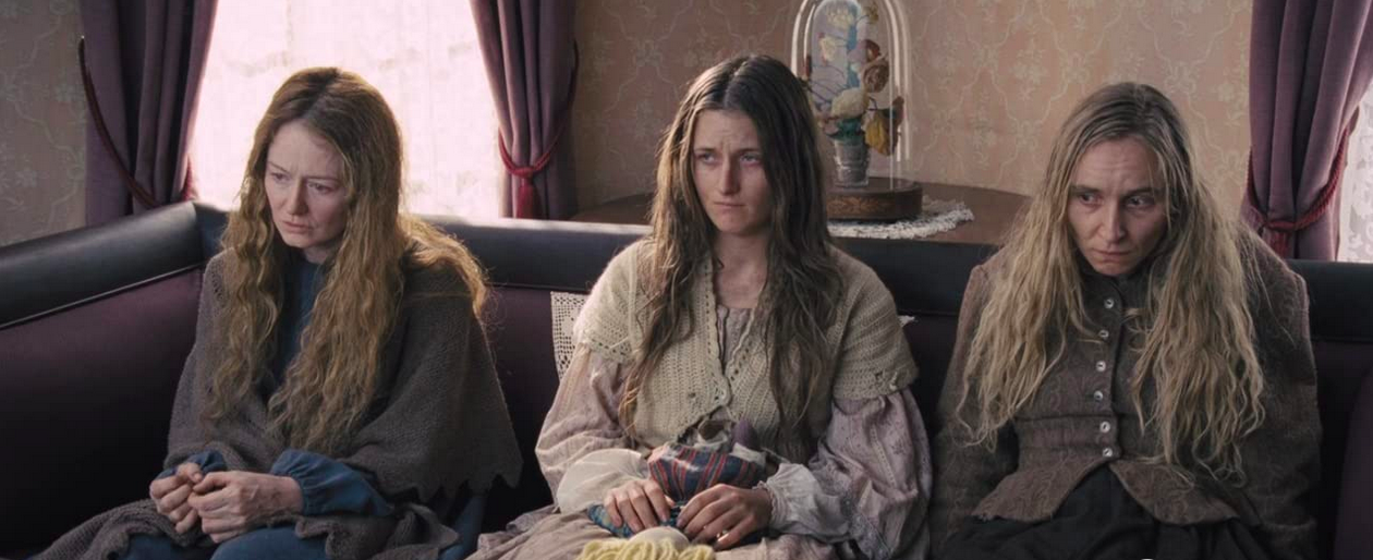 Three women in a wagon in The Homesman