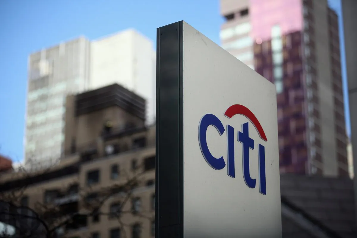 A 'Citi' sign is displayed outside Citigroup Center near Citibank headquarters in Manhattan on December 5, 2012 in New York City. (Mario Tama/Getty Images