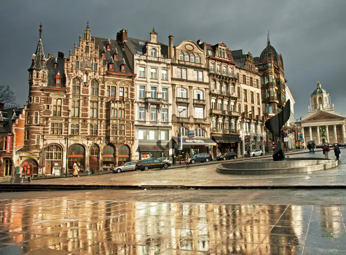 Monumental houses in Brussels via Shutterstock*