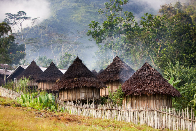 A traditional mountain village in Papua via Shutterstock*