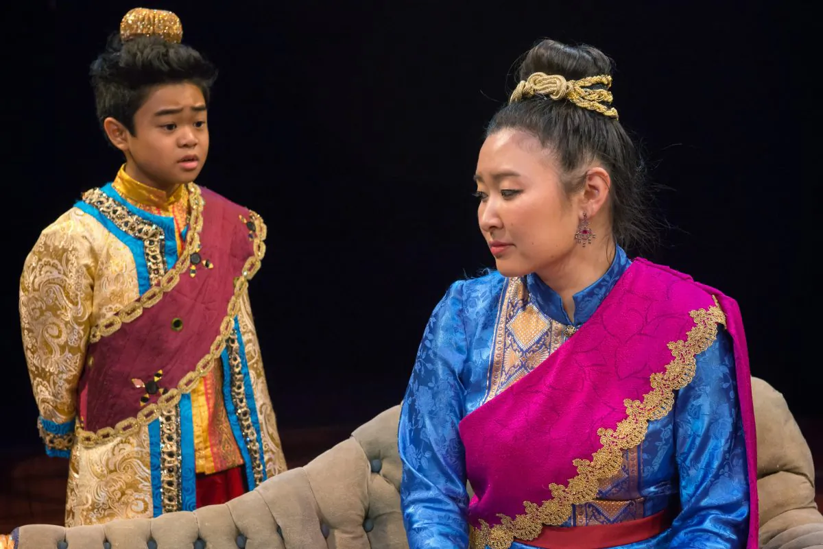The next king of Siam, played beautifully by Matthew Uzarraga, and his mother, Lady Thiang (Kristen Choi), in a most heartfelt performance. (Amy Boyle Photography, Mark Campbell and The Marriott Theatre)