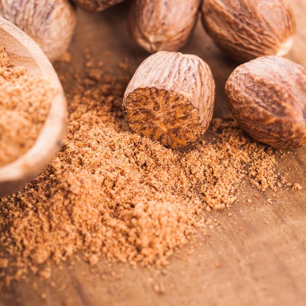 Nutmeg is used to improve digestion and stop diarrhea due to its astringent properties. (Oksana Shufrych/Shutterstock)