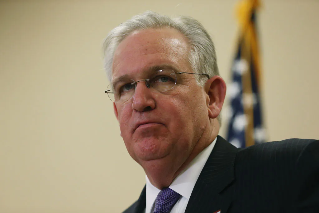 Missouri Governor Jay Nixon speaks to the media after announcing a 16-member Ferguson Commission on Nov. 18, 2014 in St. Louis, Missouri. The 16 member commission is being brought together to study issues that have arisen since the fatal police shooting of Michael Brown. (Joe Raedle/Getty Images)