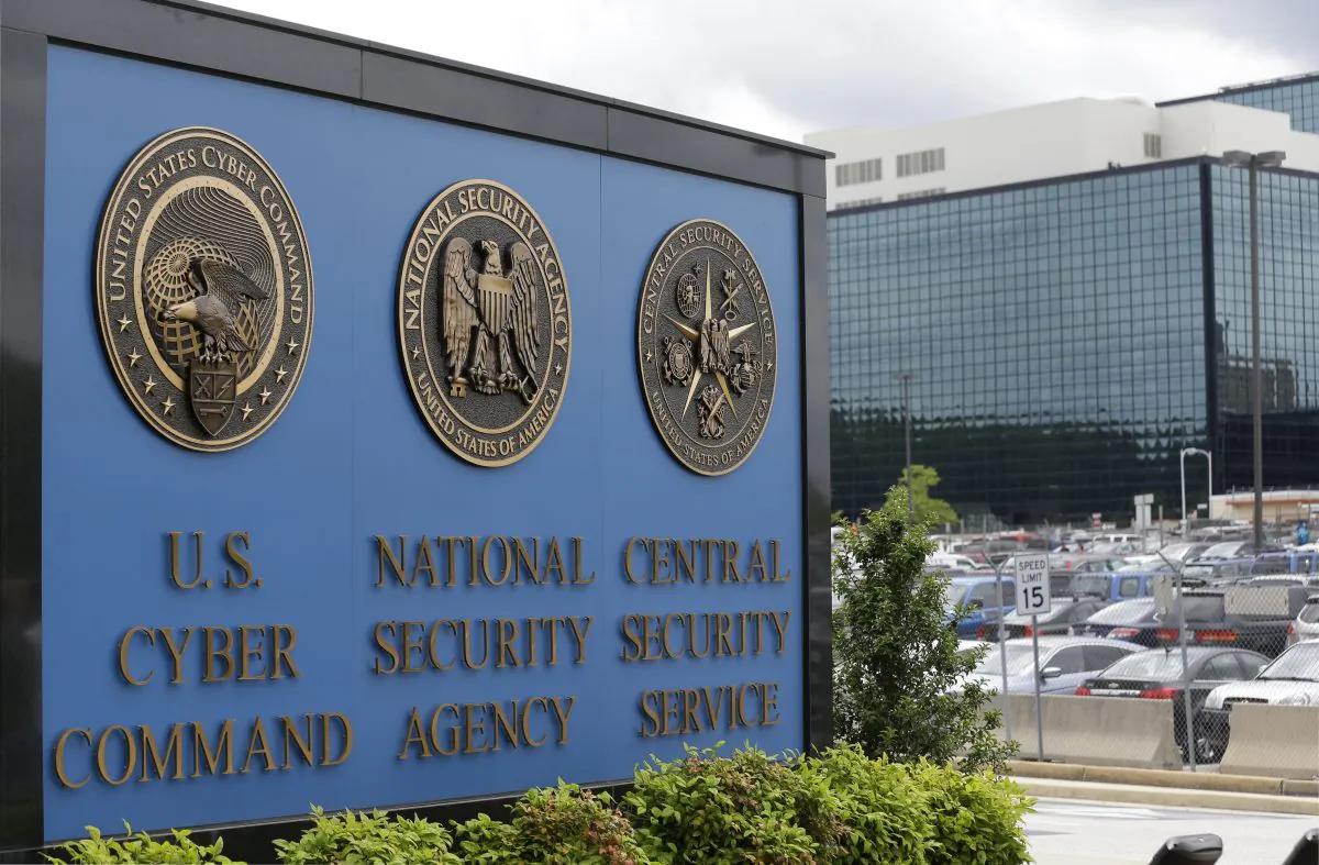 FILE - In this June 6, 2013 file photo, a sign stands outside the National Security Agency (NSA) campus in Fort Meade, Md. Years before Edward Snowden sparked a public outcry with the disclosure that the NSA had been secretly collecting American telephone records, some NSA executives voiced strong objections to the program, intelligence officials say, complaining that it exceeded the agency’s mandate to focus on foreign spying and would do little to stop terror plots.(AP Photo/Patrick Semansky, File)