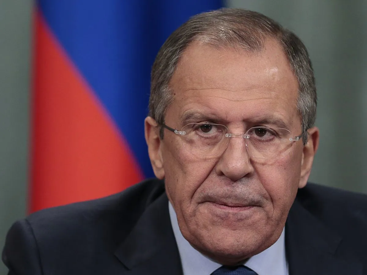 Russian Foreign Minister Sergey Lavrov listens for a question during his and German Foreign Minister Frank-Walter Steinmeier news conference in Moscow, Russia, Tuesday, Nov. 18, 2014. (AP Photo/Ivan Sekretarev)