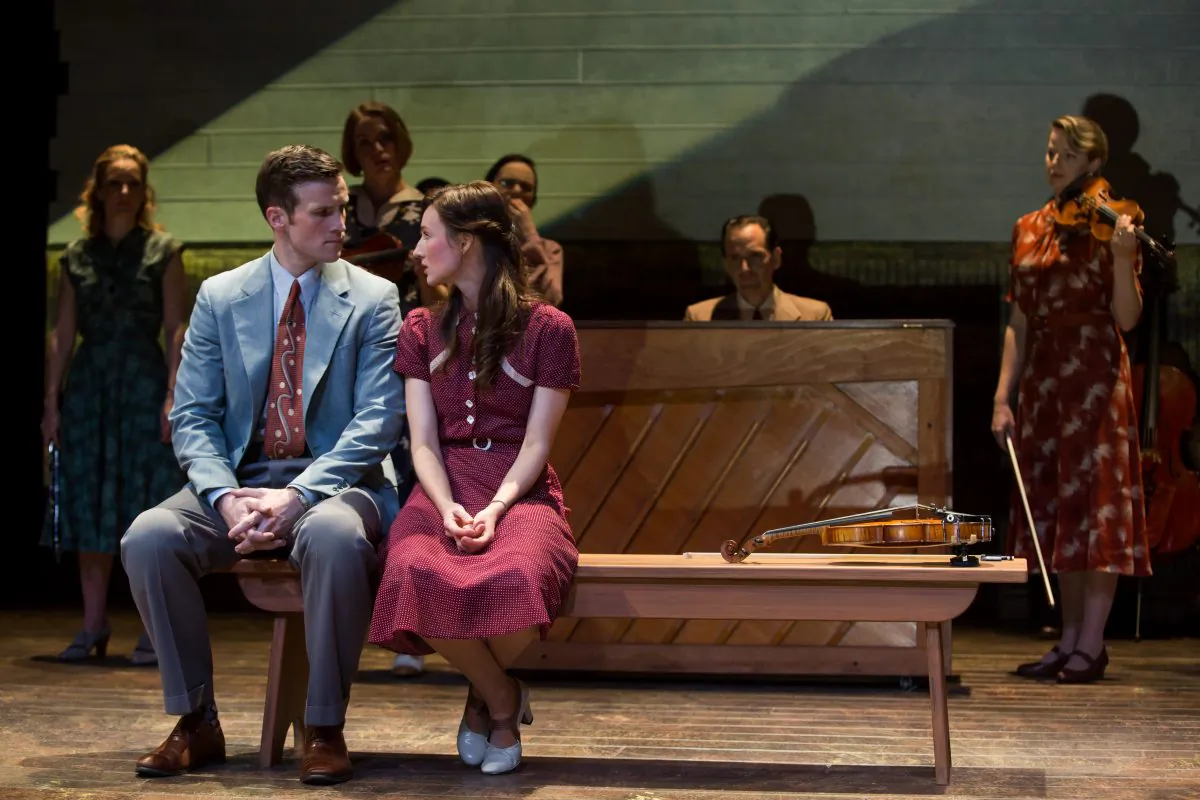 Claybourne Elder and Elizabeth A. Davis star in the Classic Stage Company’s production of Rodgers & Hammerstein’s “Allegro.” (Matthew Murphy)
