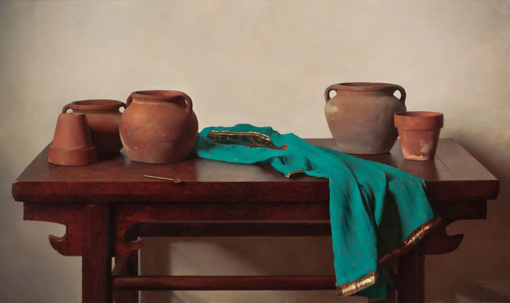 “Blue Dress,” 2012, by Carlo Russo. Oil on canvas. (Courtesy of Carlo Russo)