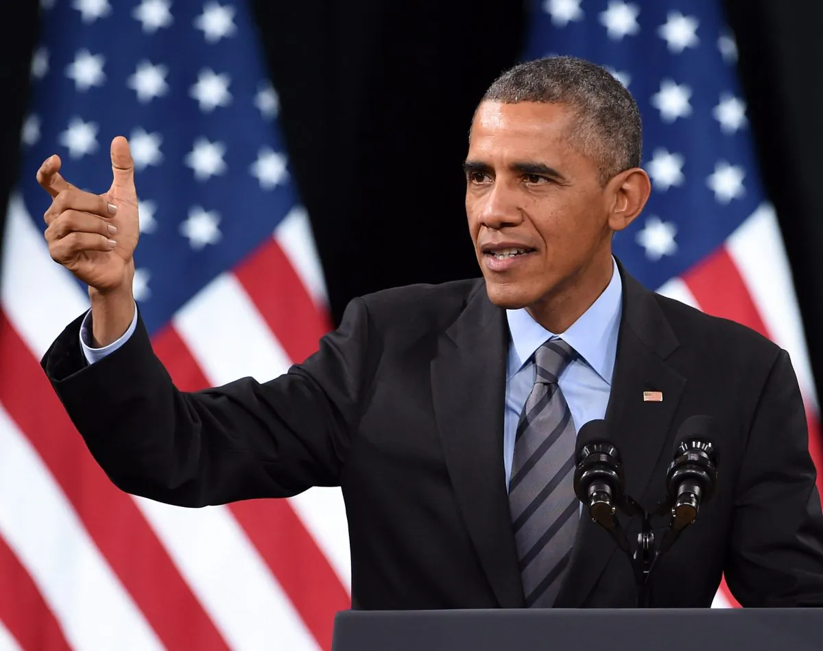 US President Barack Obama speaks about his executive action on US immigration policy at Del Sol High School on Nov. 21, 2014, in Las Vegas, Nevada. Obama outlined a plan on Thursday to ease the threat of deportation for about 4.7 million undocumented immigrants. (Ethan Miller/Getty Images)