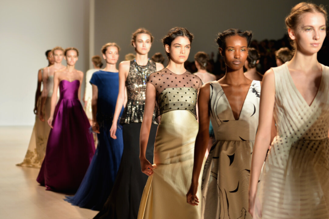 Models walk the runway at the Lela Rose fashion show during Mercedes-Benz Fashion Week Fall 2014 at Lincoln Center for the Performing Arts in New York City on Feb. 9, 2014. (Andrew H. Walker/Getty Images)