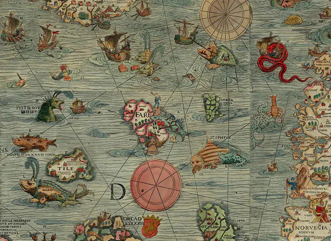 Section of the Carta Marina, 1527-39