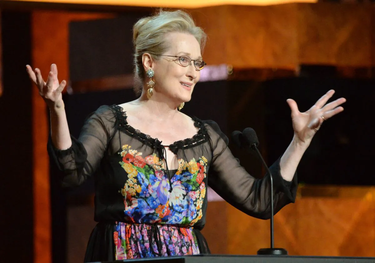Actress Meryl Streep speaks onstage at the 2014 AFI Life Achievement Award: A Tribute to Jane Fonda at the Dolby Theatre on June 5, 2014 in Hollywood, California. (Photo by Frazer Harrison/Getty Images for AFI)