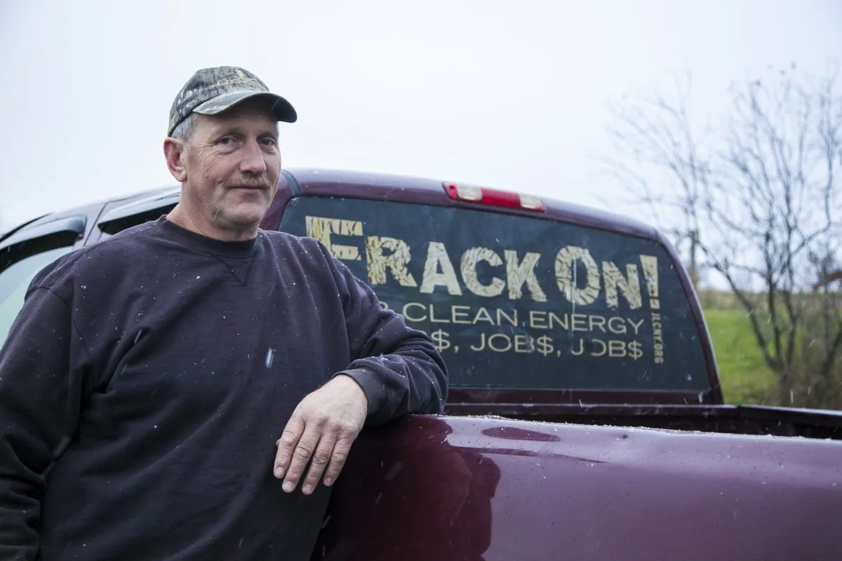 Bill Graby, an upstate New York dairy farmer whose property sits above the Marcellus Shale, in Sullivan County, N.Y., on Nov. 13, 2014.  (Samira Bouaou/Epoch Times)