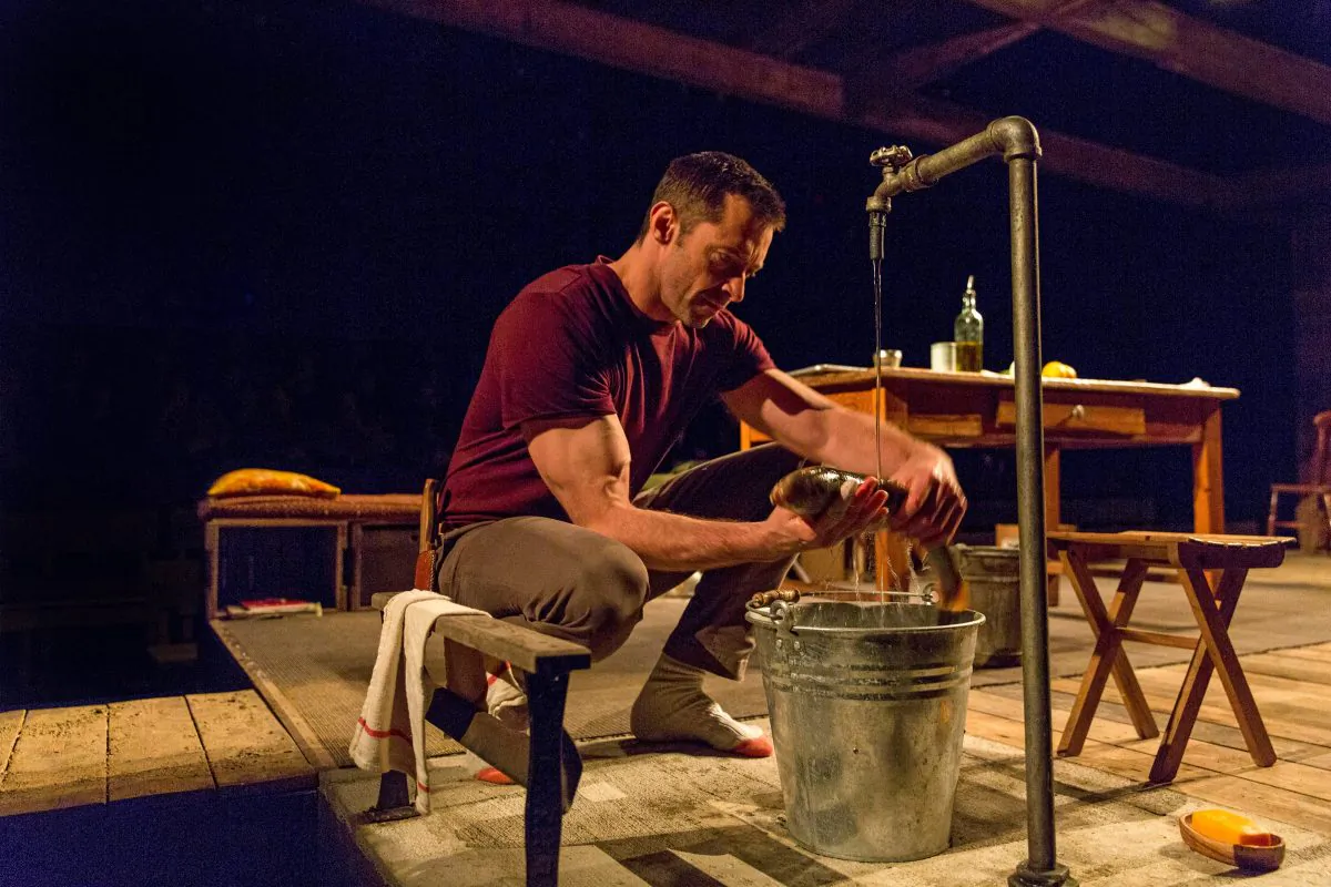 Hugh Jackman in “The River,” now playing at Broadway’s Circle in the Square Theatre. (Richard Termine)