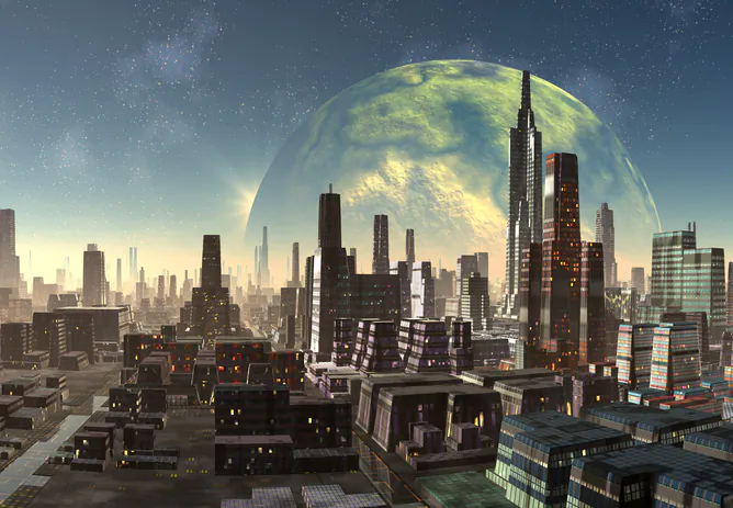 The extreme future city. (diversepixel)