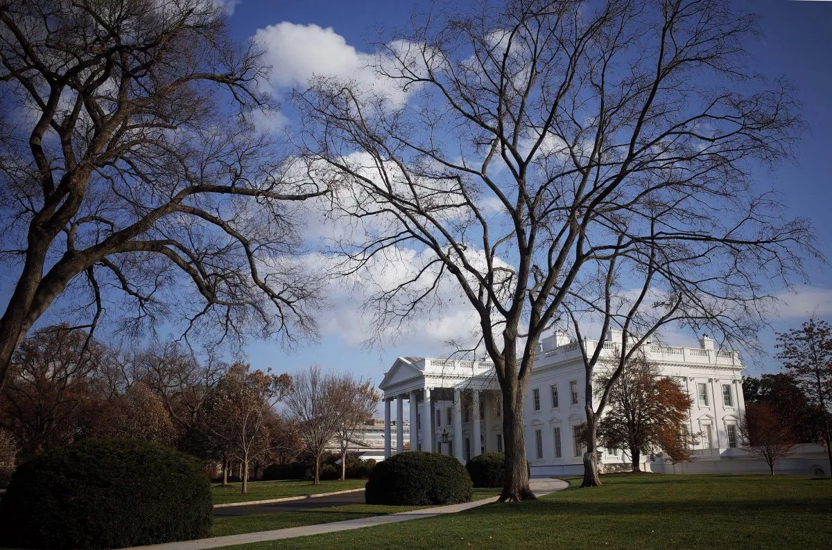 The White House in Washington, DC, on Thanksgiving Day, Nov. 27, 2014. (Mandel Ngan/AFP/Getty Images)