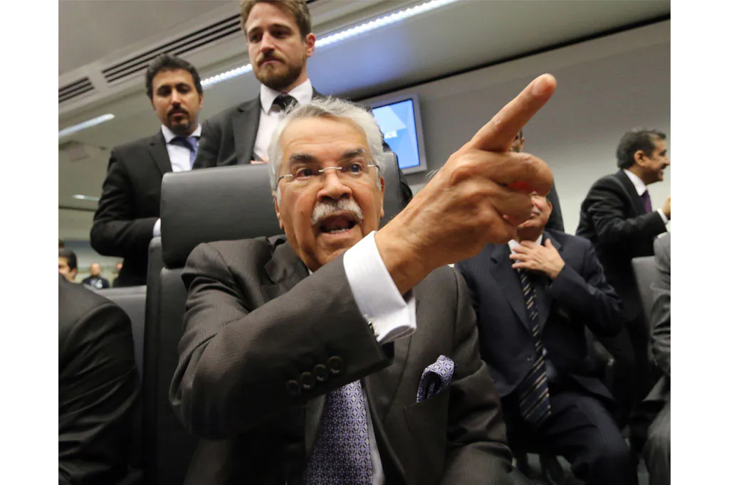 Saudi Arabia's Minister of Petroleum and Mineral Resources Ali Ibrahim Naimi at a meeting of the Organization of the Petroleum Exporting Countries, OPEC, in Vienna, Austria, on Thursday. 
(Ronald Zak/AP)